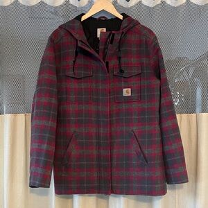 Carhartt Red and Gray Plaid Jacket